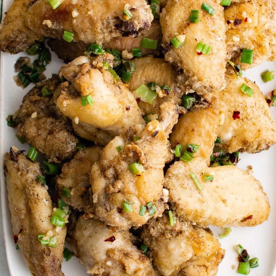 Oven Baked Salt And Pepper Chicken Wing Recipe Easy Appetizers