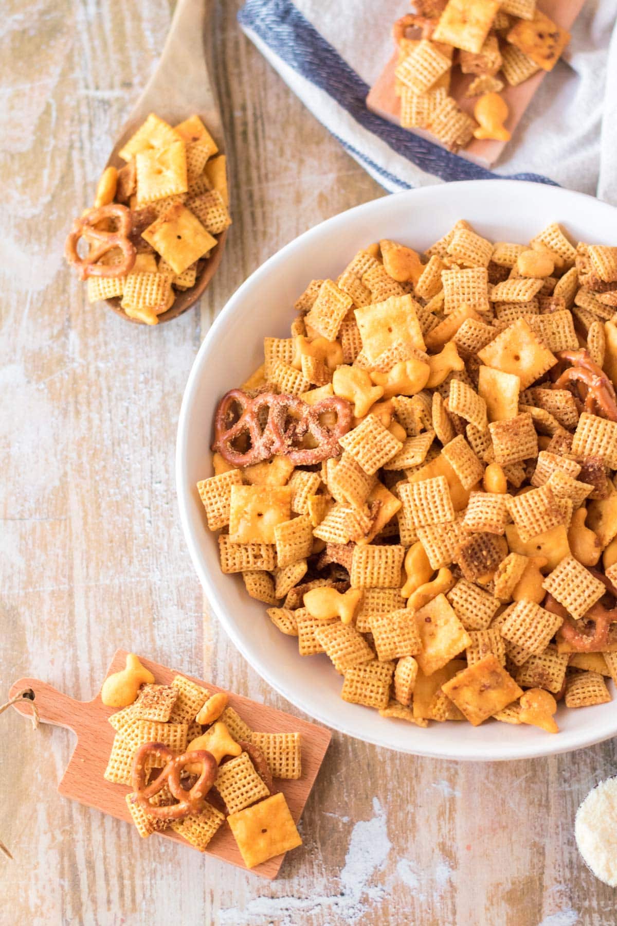 chex mix in a bowl