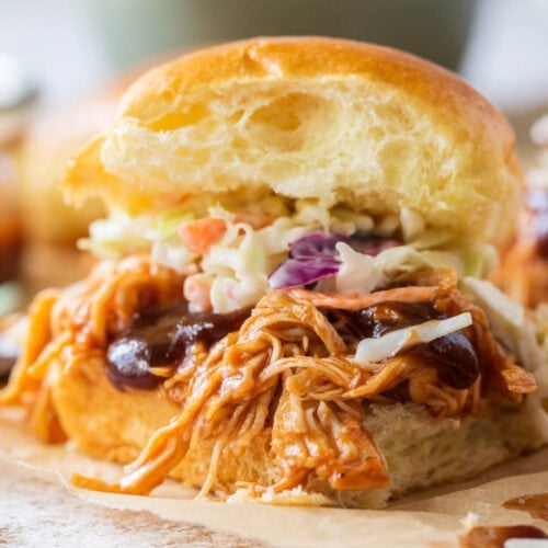 Crockpot BBQ Chicken Sliders Easy Appetizers