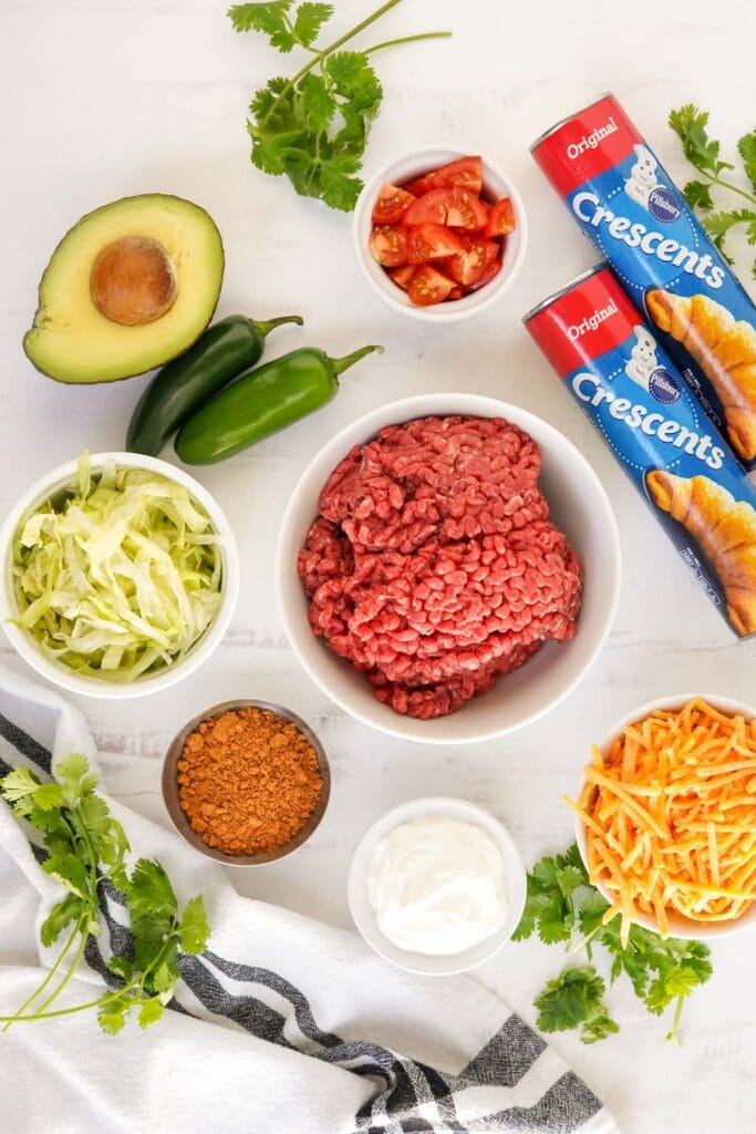 ingredients for taco ring recipe