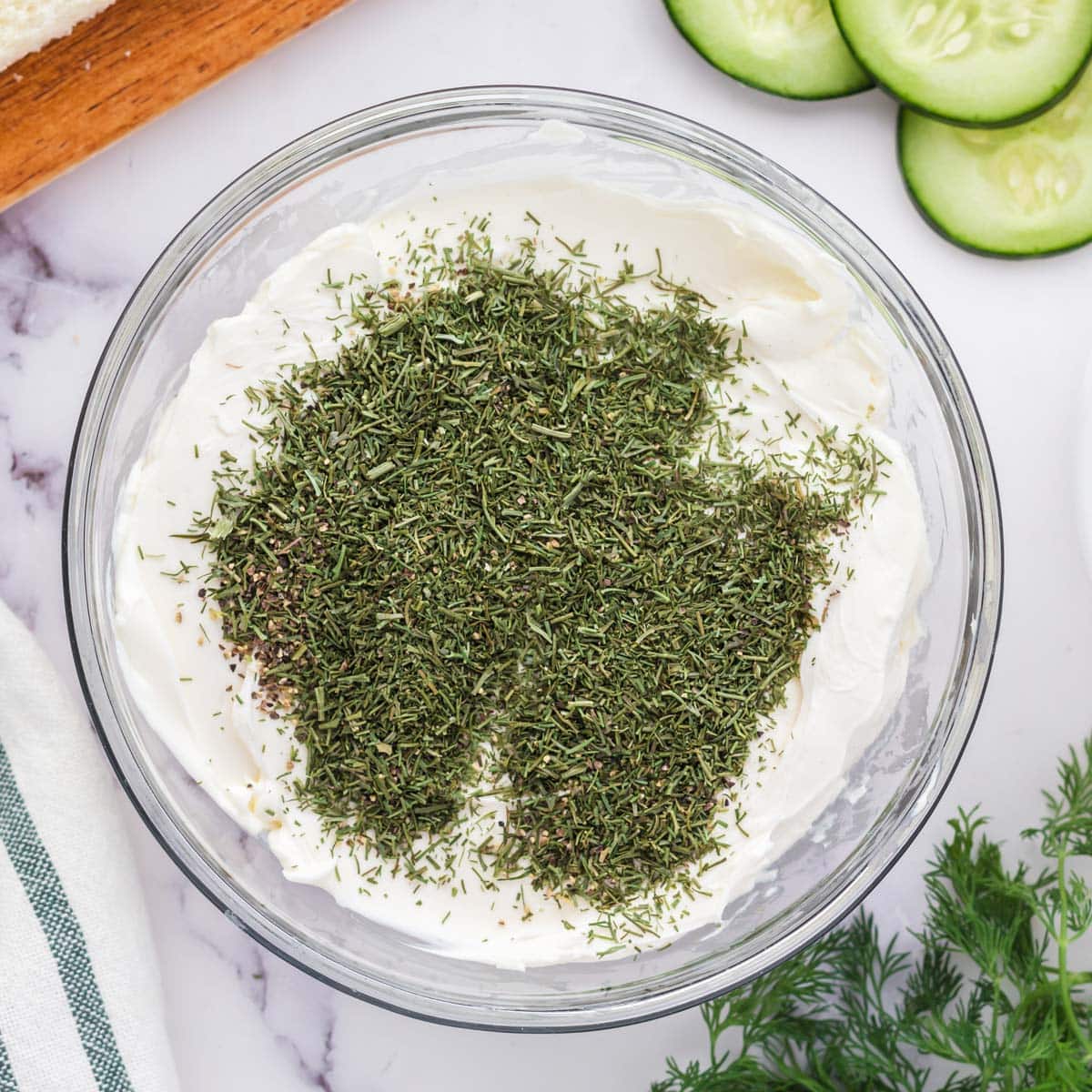 cream cheese and dried dill