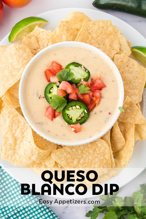 Queso Blanco Dip (White Cheese Dip) - Easy Appetizers