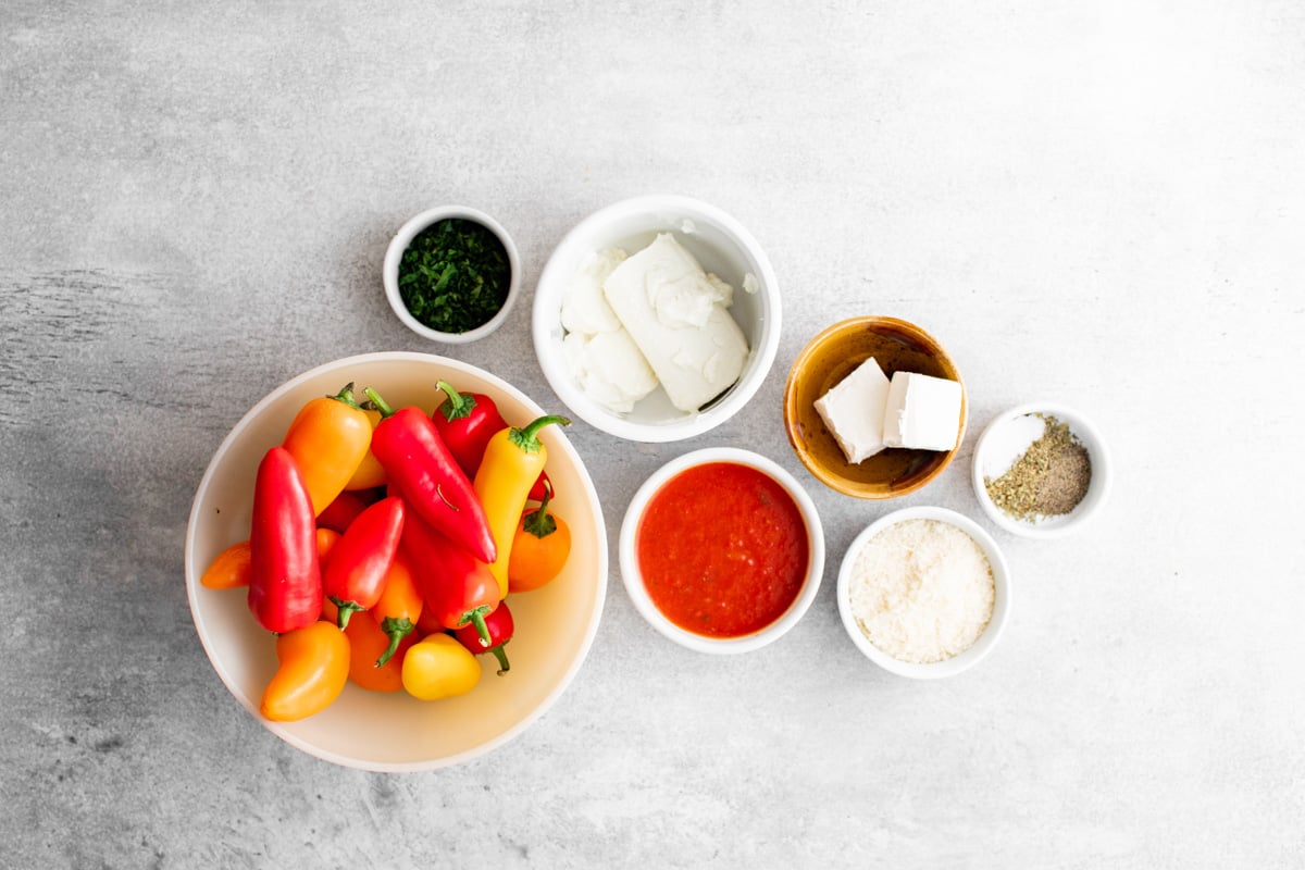 ingredients for stuffed mini peppers