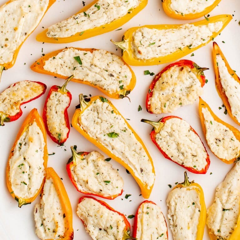 Goat Cheese Stuffed Mini Peppers - Easy Appetizers