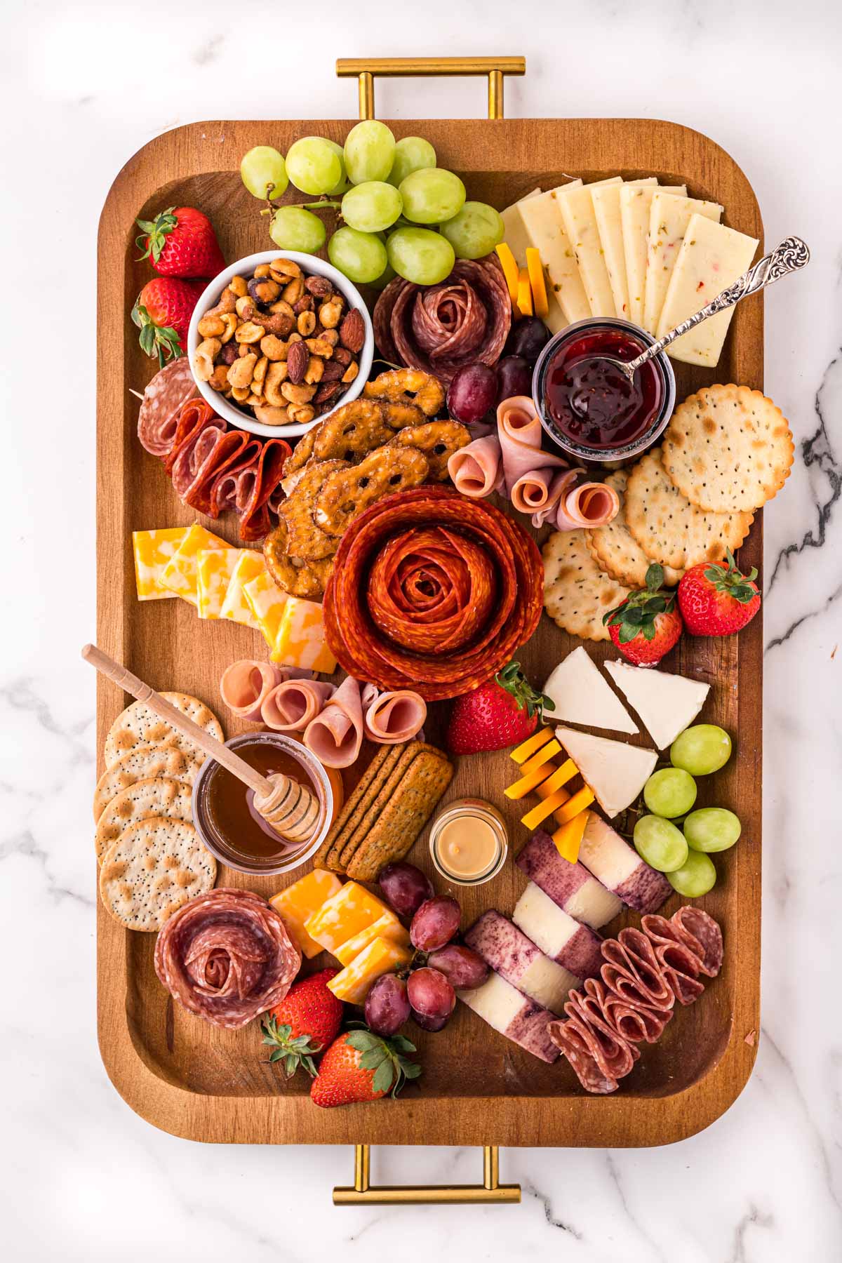 R N Charcuterie Board  Party food appetizers, Meat and cheese
