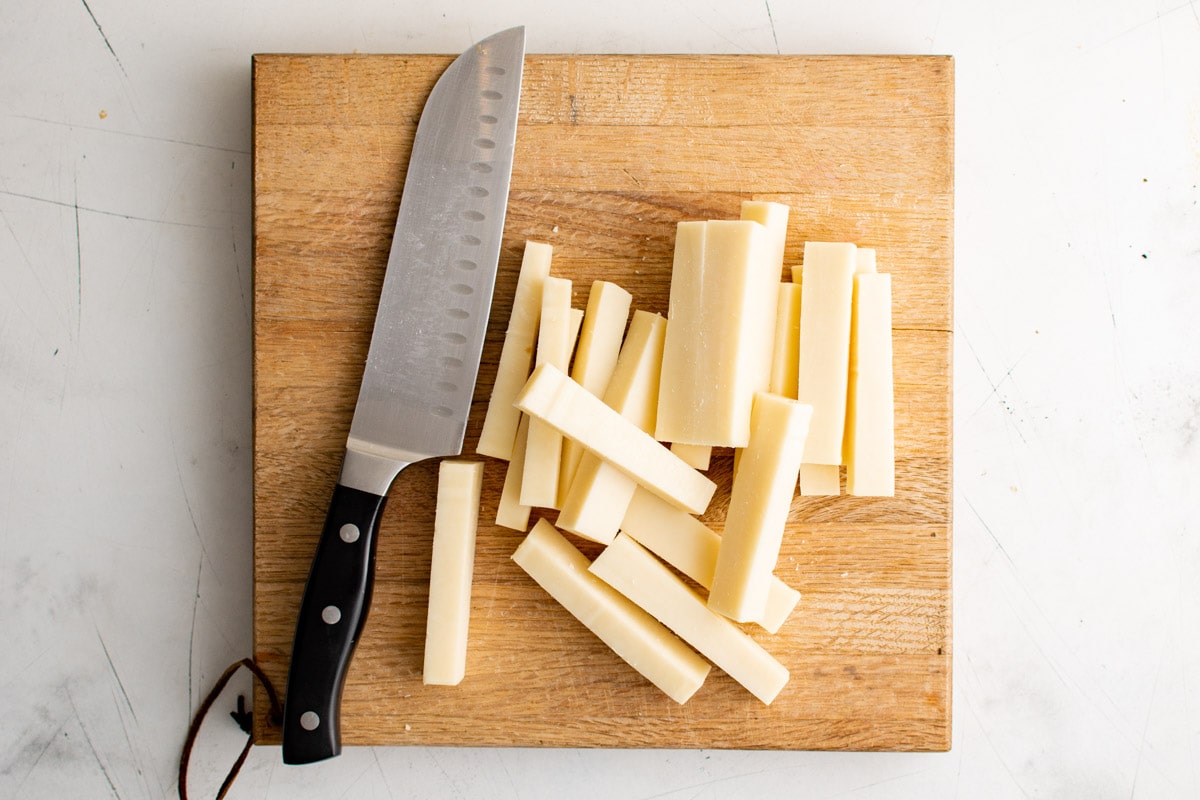 mozzarella cheese cut into sticks