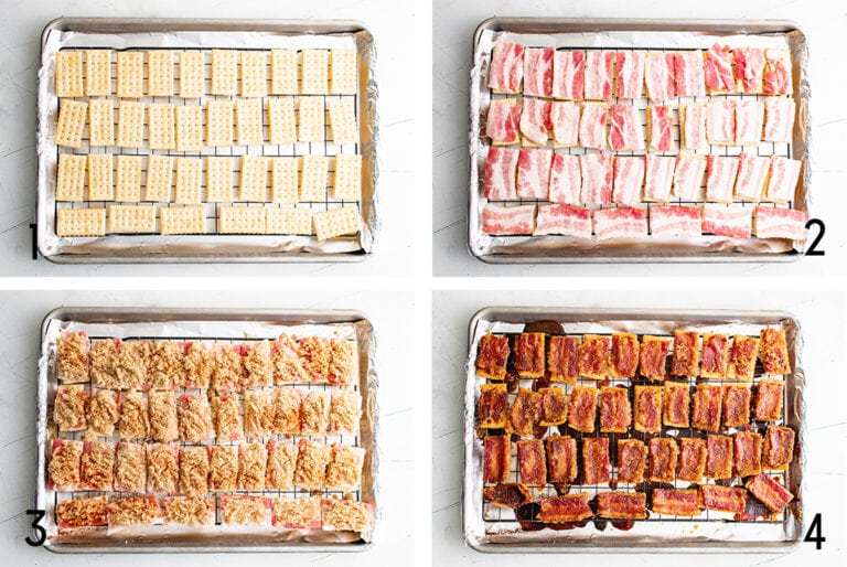 Sweet And Savory Bacon Crackers Easy Appetizers   Bacon Crackers Collage 768x514 