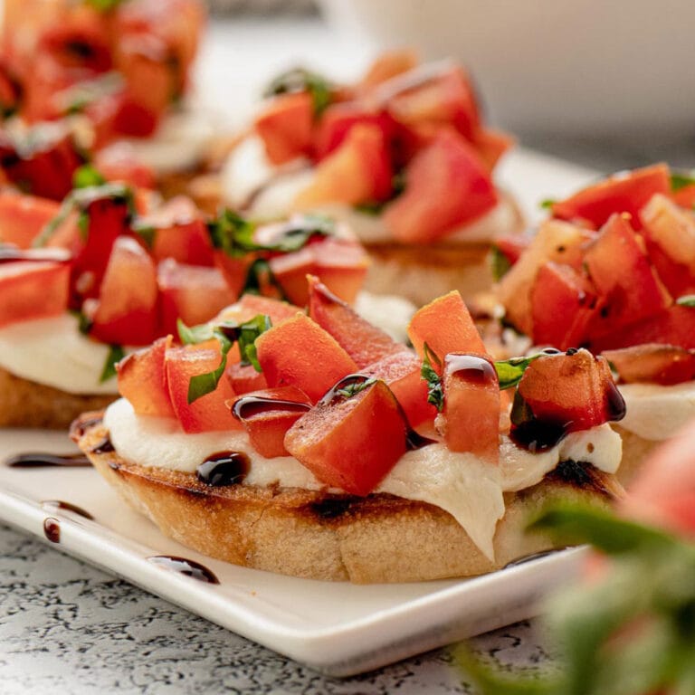 Simple Mozzarella Bruschetta Easy Appetizers